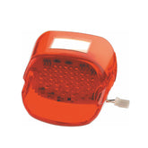 Custom Chrome Red Laydown Taillight Lenses & LED Lights Fit For Harley Sportsters XL 1999-Up